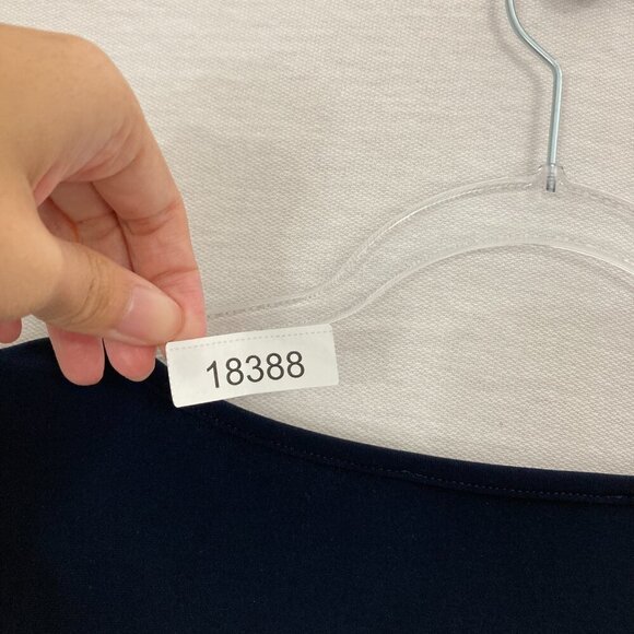 Sympli Navy V Neck Ruched Front Dolman Sleeve Stretch Comfy Top size 18 - Picture 10 of 10